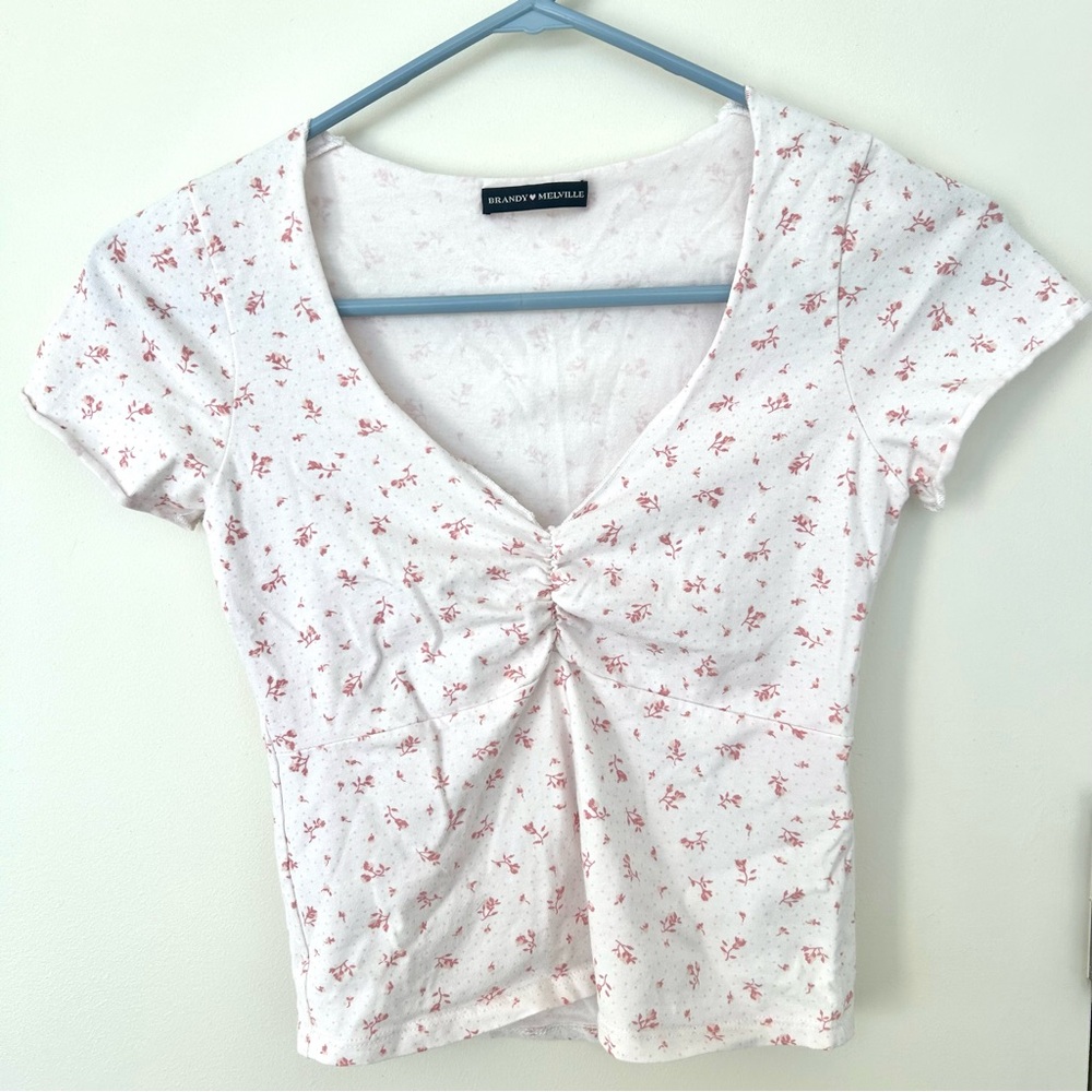 Brandy Melville Floral Tee, One Size